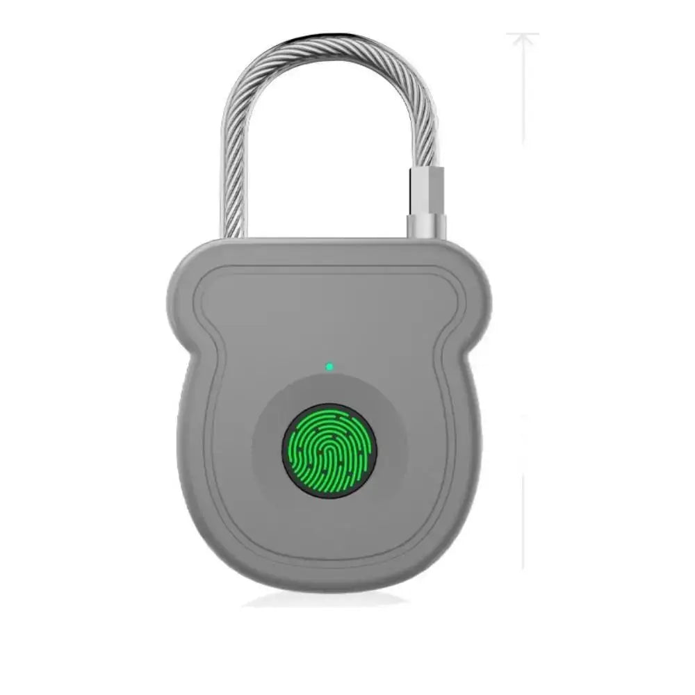 Keyless Waterproof Smart Padlock ABS Material USB Charging Fingerprint Lock Portable 0.5sec Unlock Rechargeable Padlock Drawer