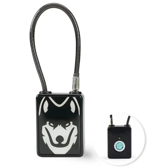 Waterproof Fingerprint Padlock Flexible Steel Rope Anti-Cut Smart Biometric Padlock Anti-Theft Durable Design 2-in-1 Lock