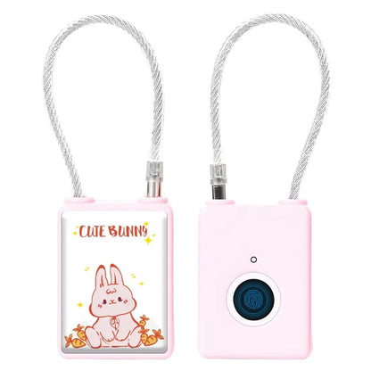 Waterproof Fingerprint Padlock Flexible Steel Rope Anti-Cut Smart Biometric Padlock Anti-Theft Durable Design 2-in-1 Lock
