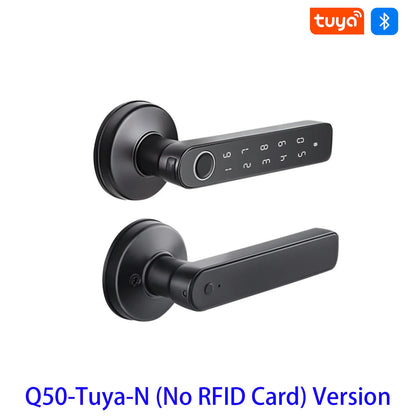 M5 Tuya BLE Fingerprint Door Lock Smart Digital Electronic Lock with Password/Key/IC Card(Optional)/ Smartlife/ Tuya APP Unlock