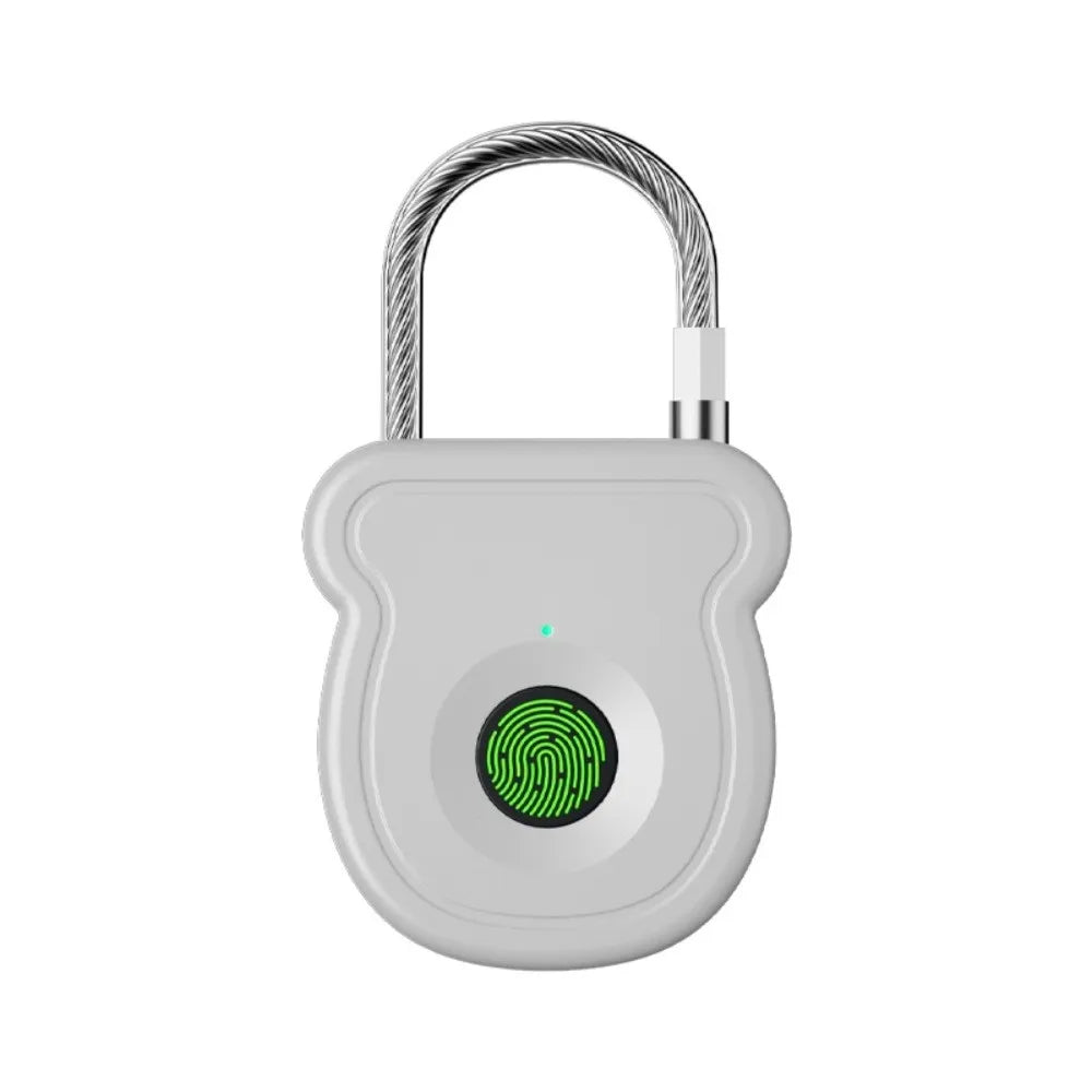 Keyless Waterproof Smart Padlock ABS Material USB Charging Fingerprint Lock Portable 0.5sec Unlock Rechargeable Padlock Drawer