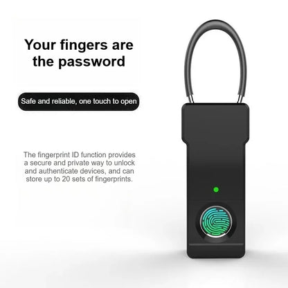 Convenient Padlock Pure Fingerprint Unlock Student Dormitory Smart Lock Backpack Suitcase Schoolbag Gym Fingerprint Mini Lock